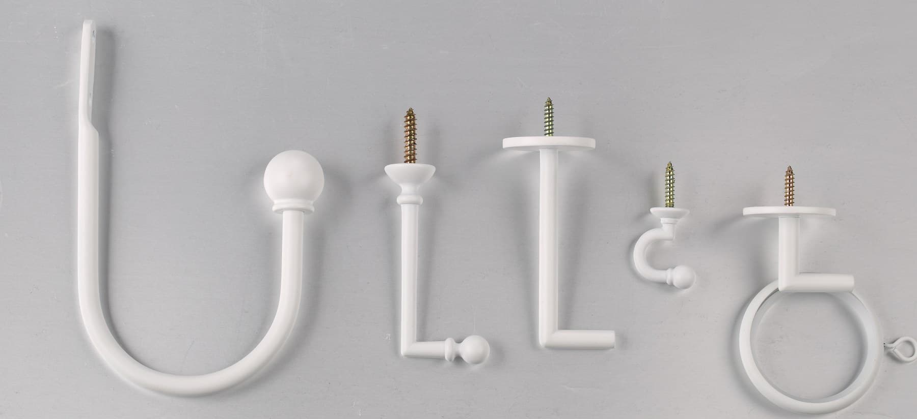 White Ø28 mm decorative brackets