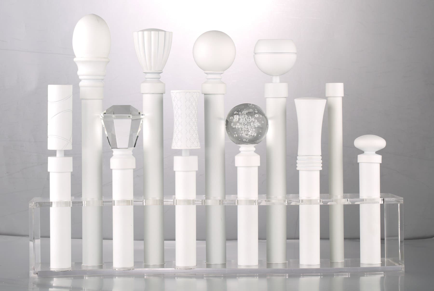 White Ø28 mm finial collection