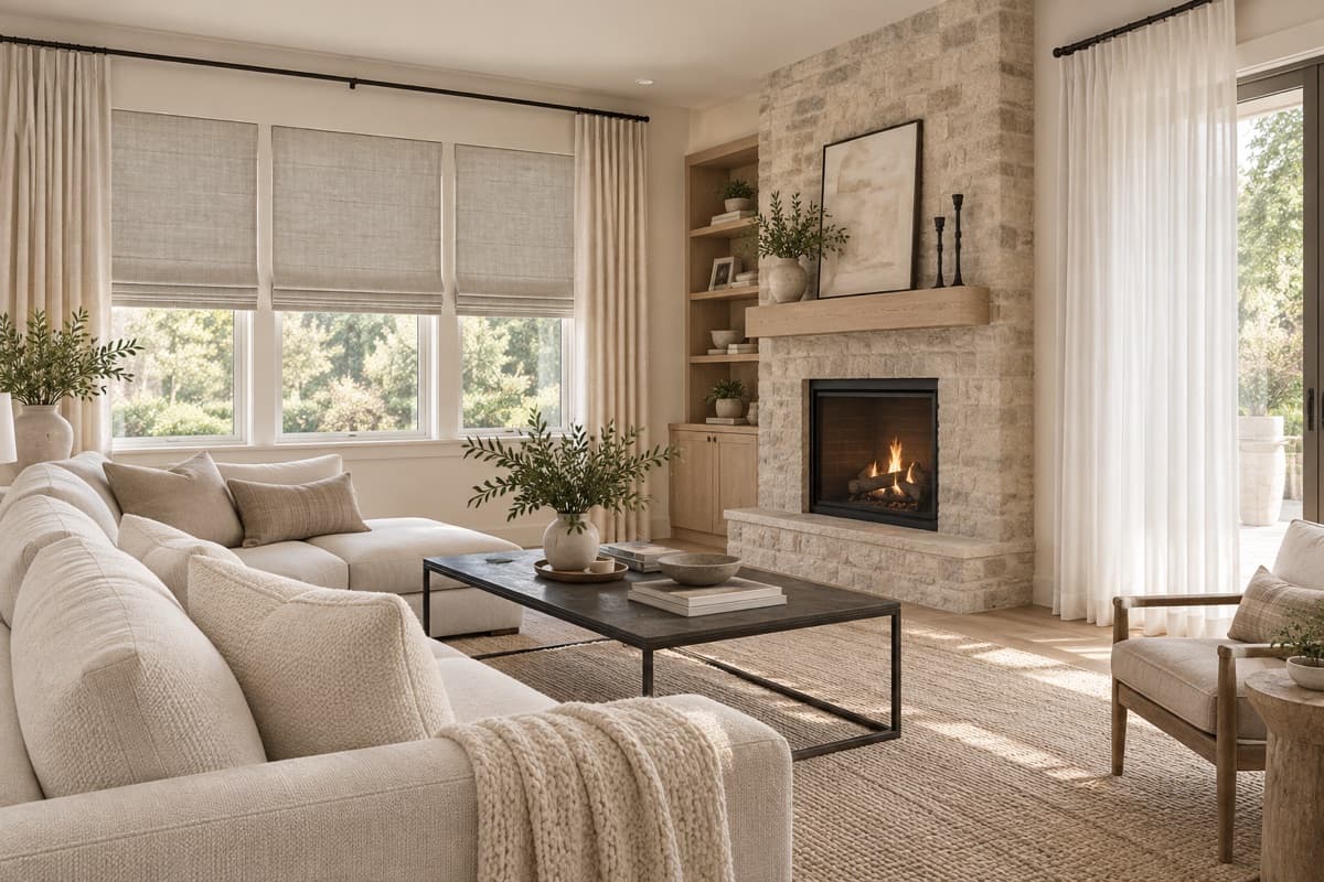 Warm Stone Family Room